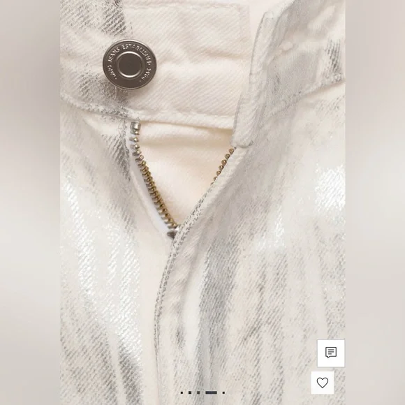 MANGO Metallic Finish Wide Leg Jeans SIZE : - Picture 7 of 16